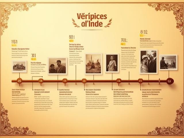 Timeline visuelle retraçant l’histoire d’Épices de l’Inde avec photos anciennes et événements clés