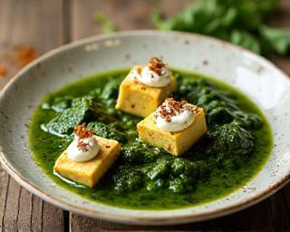 Palak Paneer - fromage indien dans une sauce épinards
