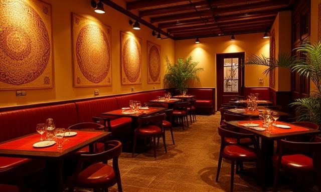 Ambiance chaleureuse dans le restaurant Épices de l'Inde à Lyon